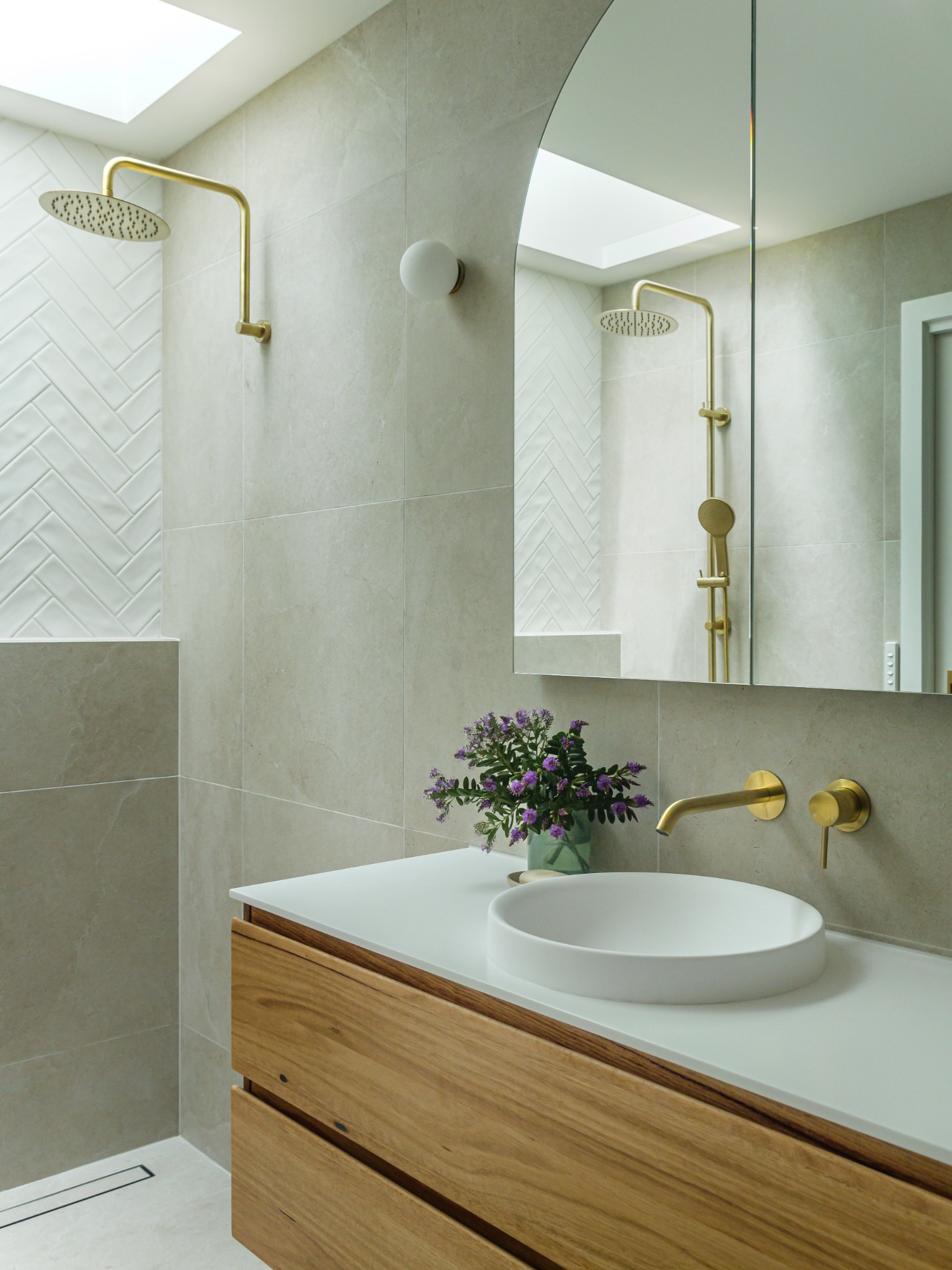 Vanity detail in the completed Ringwood bathroom